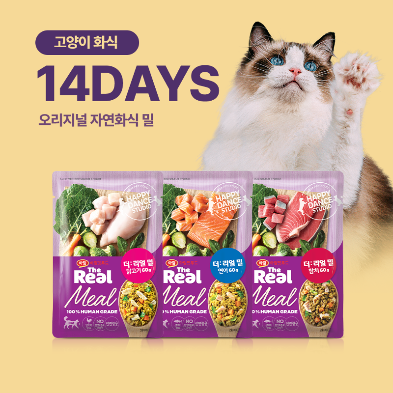 고양이 오리지널 화식 2주 식단(60g*14팩)
